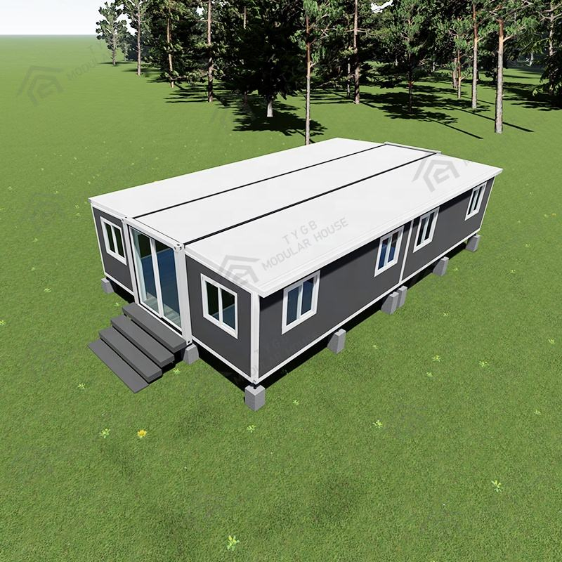 Diseño de Casa Modular Elegante con Estructura de Acero para Familias