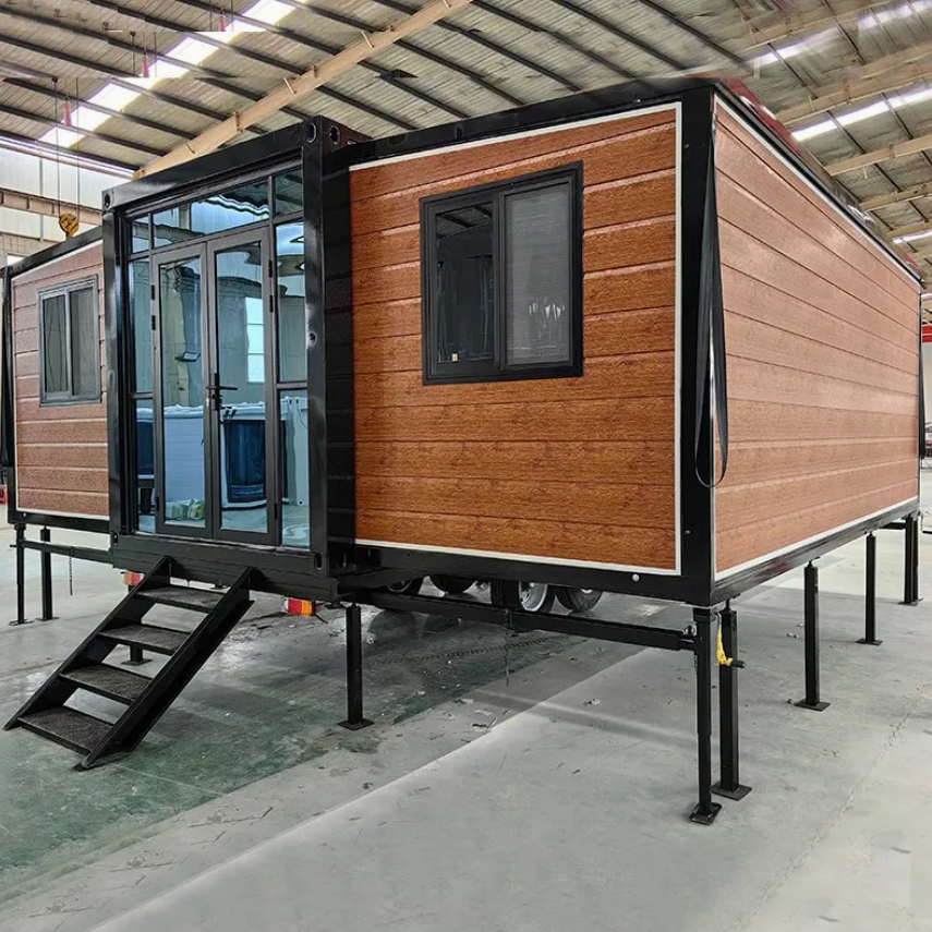 Envío de Casa Móvil Prefabricada Modular 20/30/40FT de Lujo 2 para Dormitorio Pequeño Residencial Listo para Usar, Casa Contenedor Expandible Prefabricada