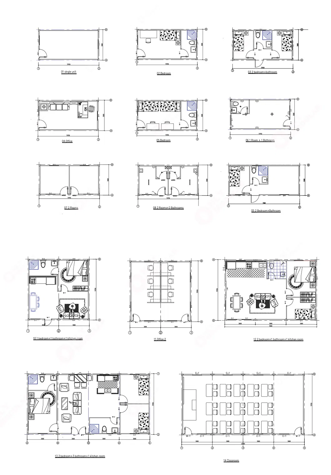 Hogares modulares prefabricados personalizables para vivir