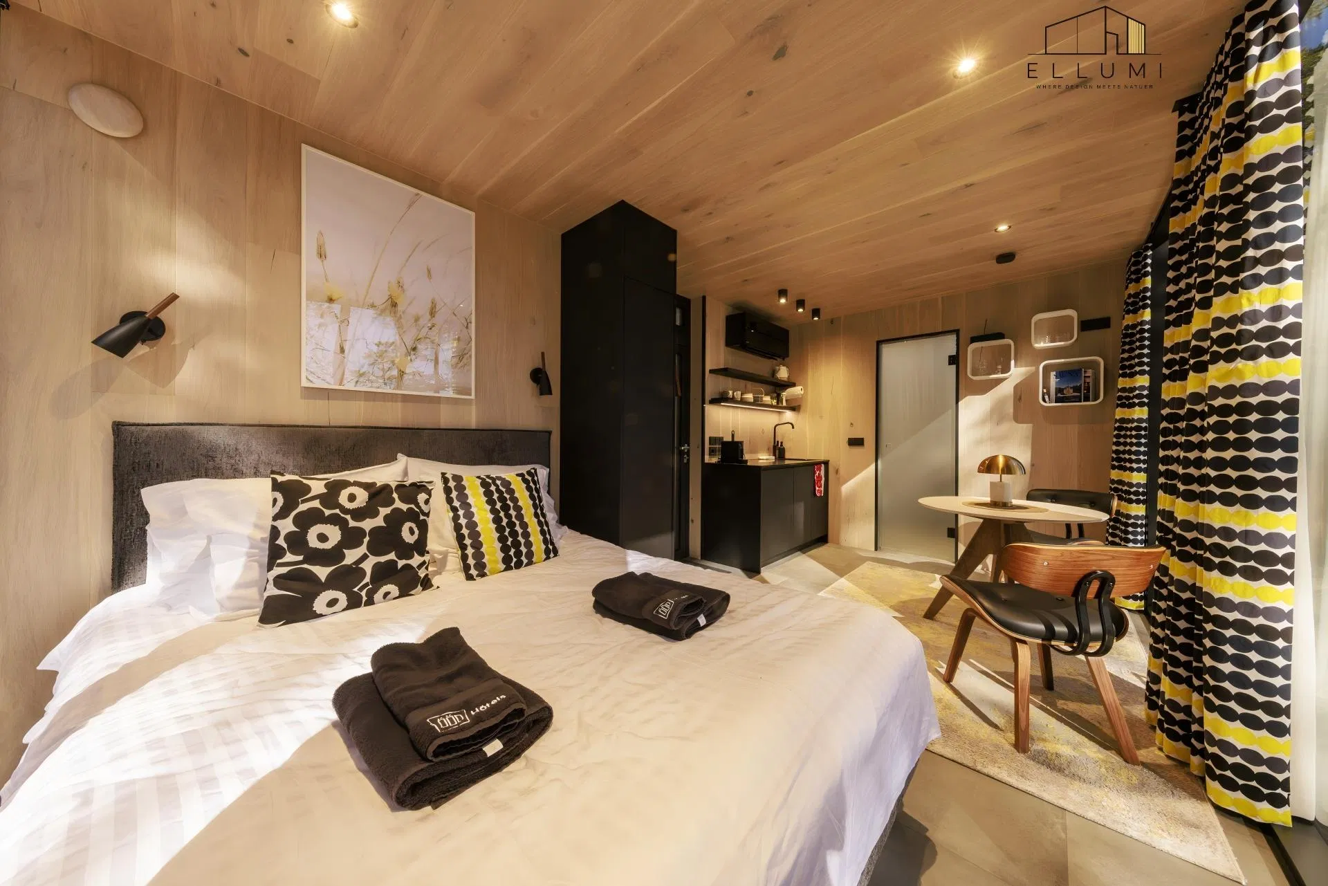 Casa Contenedor Prefabricada Modular Cabaña Pared de Vidrio Casa Pequeña Proyecto de Villa de Vacaciones