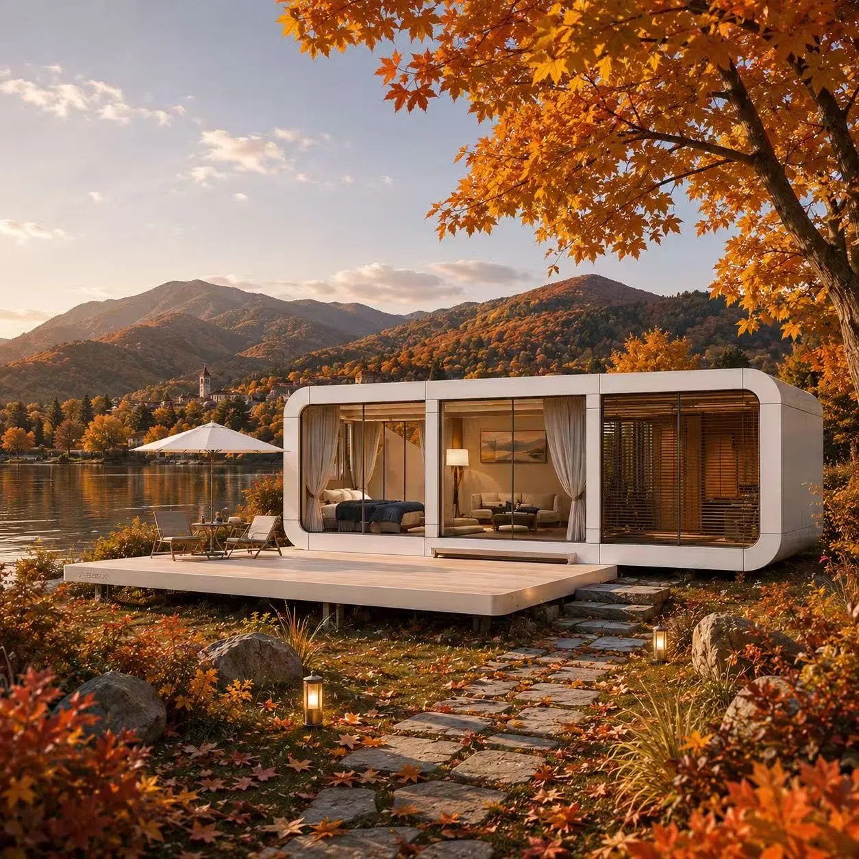 Z1-CT003 Pequeñas casas residenciales móviles modulares expandibles de contenedores ecológicos y inteligentes