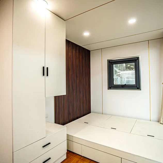 Instalaciones interiores de cabaña prefabricada