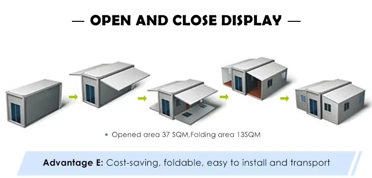 40FT Casa Modular Expandable de Lujo Portátil y Plegable para Vida Familiar