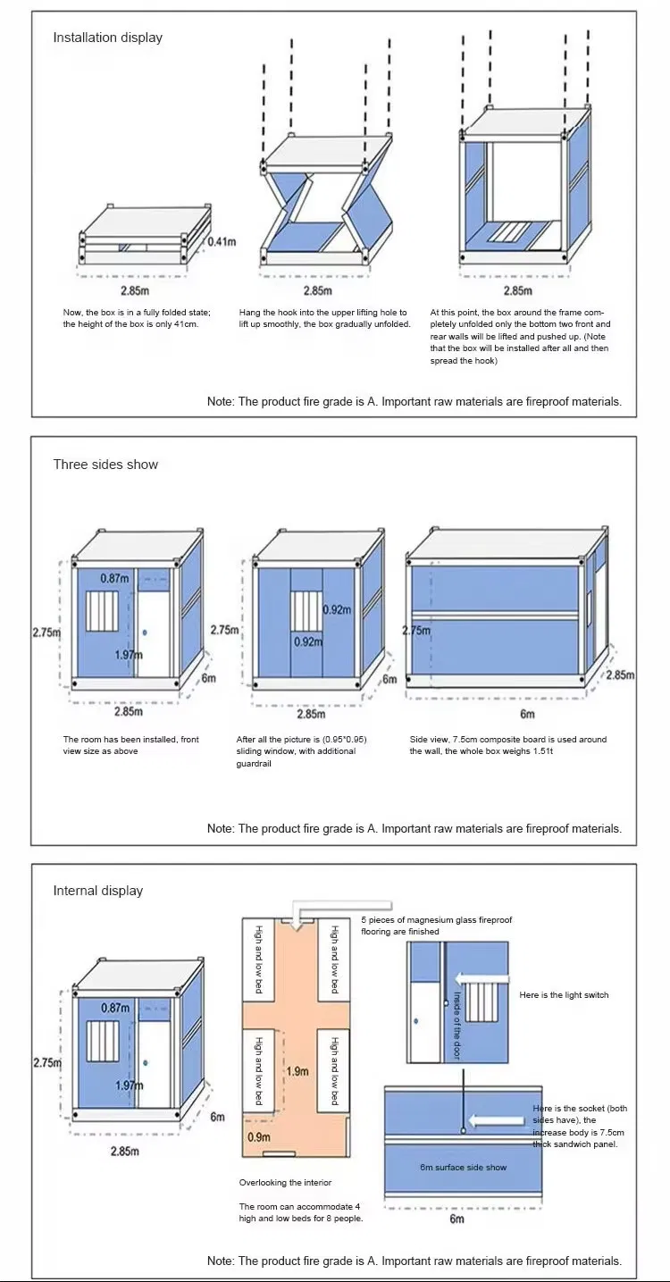 Casa Tiny Moderna Expandible Portátil de Contenedor Plegable