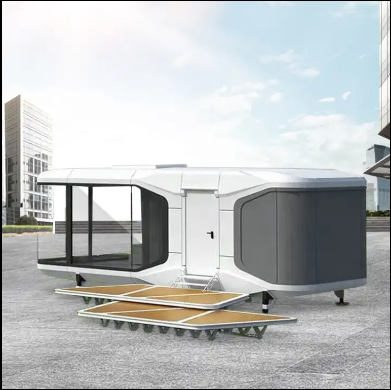Hogares prefabricados de lujo, pequeñas casas móviles, cápsulas residenciales modulares prefabricadas