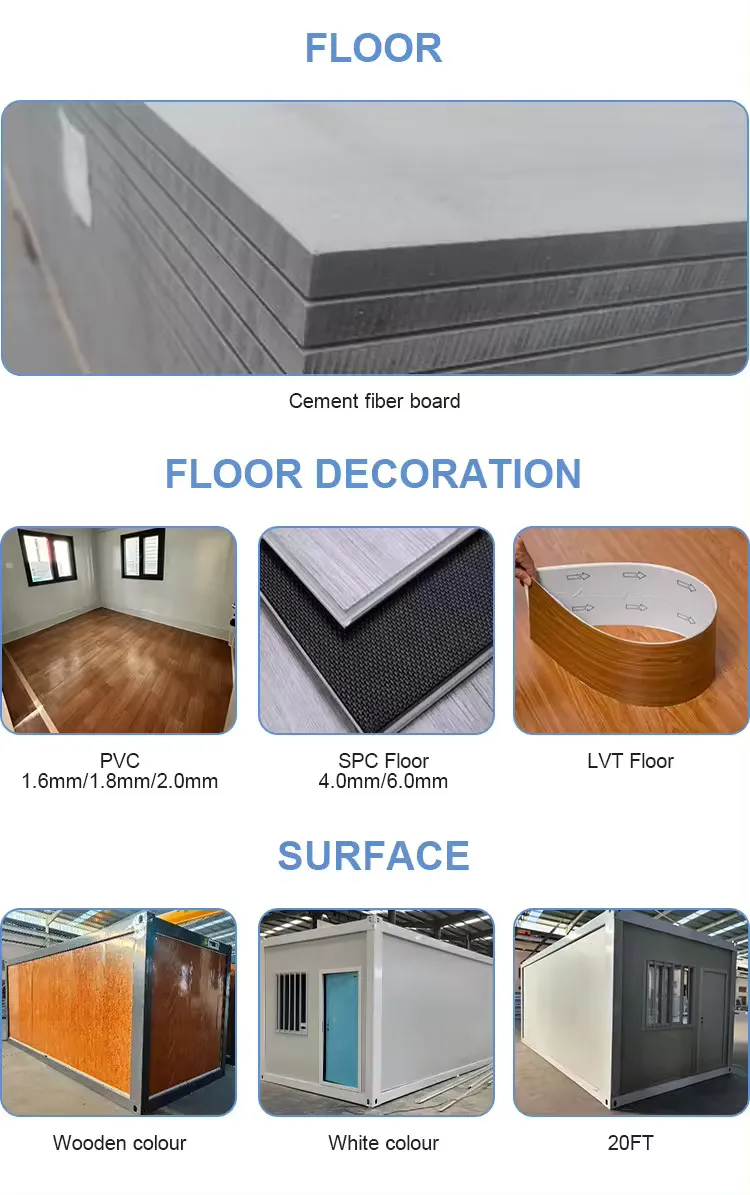 Oficina móvil modular plegable prefabricada de contenedor potable