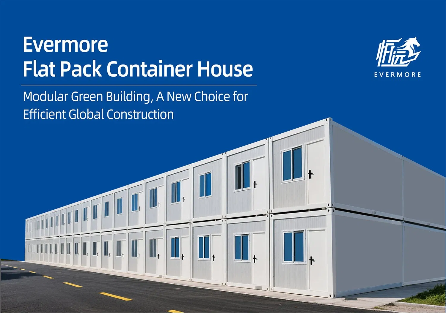 Casa Modular Prefabricada de Paquete Plano con Estructura de Acero Galvanizado para Oficina, Campamento, Alojamiento y Uso Residencial