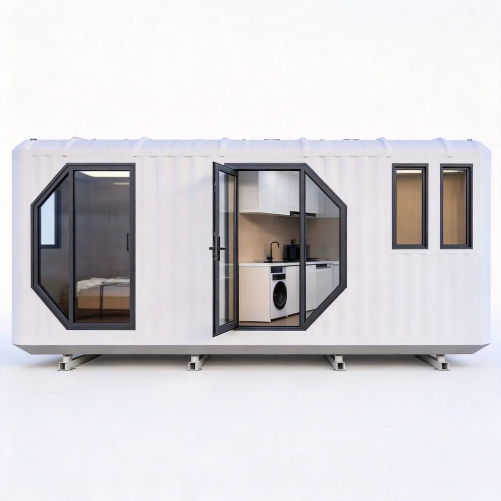 Casas residenciales móviles inteligentes modulares expandibles de cápsulas prefabricadas ecológicas de acero