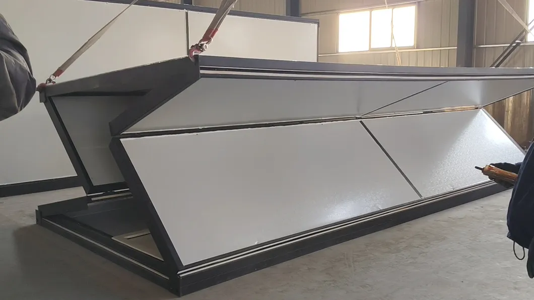 Fábrica 20FT Casa Contenedor de Acero Plegable Tipo Z Oficina de Deslizamiento Plegable Diseño Moderno Hogar Prefabricado Portátil