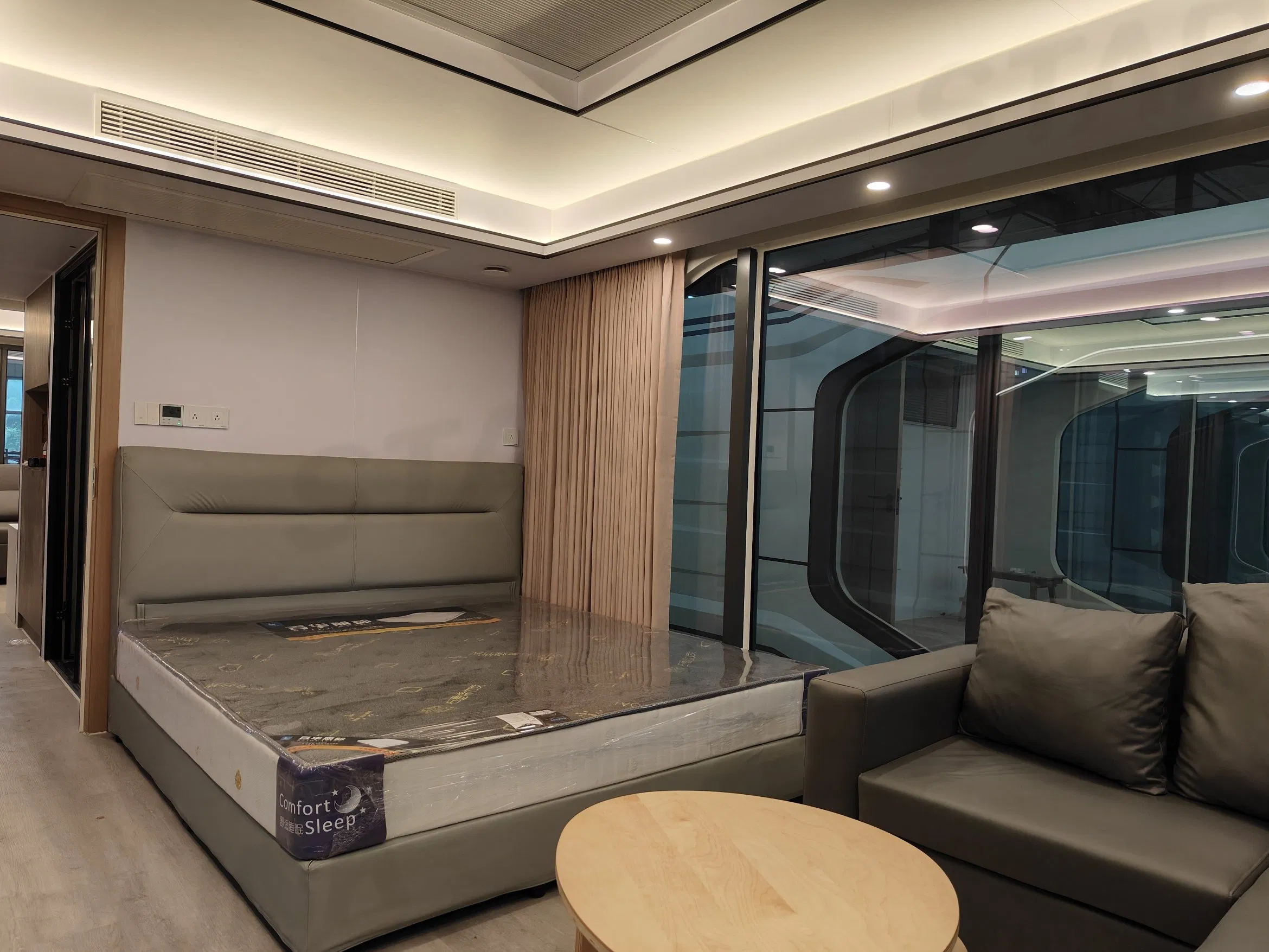 Estructura modular de bajo costo prefabricada, sistema eléctrico inteligente, casa móvil moderna