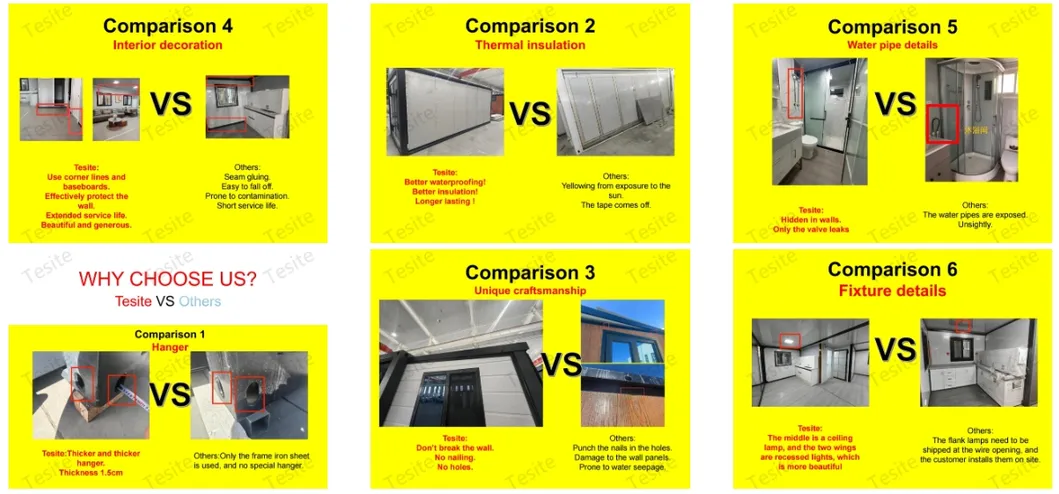 Hogares modulares plegables contemporáneos para soluciones de vida elegantes