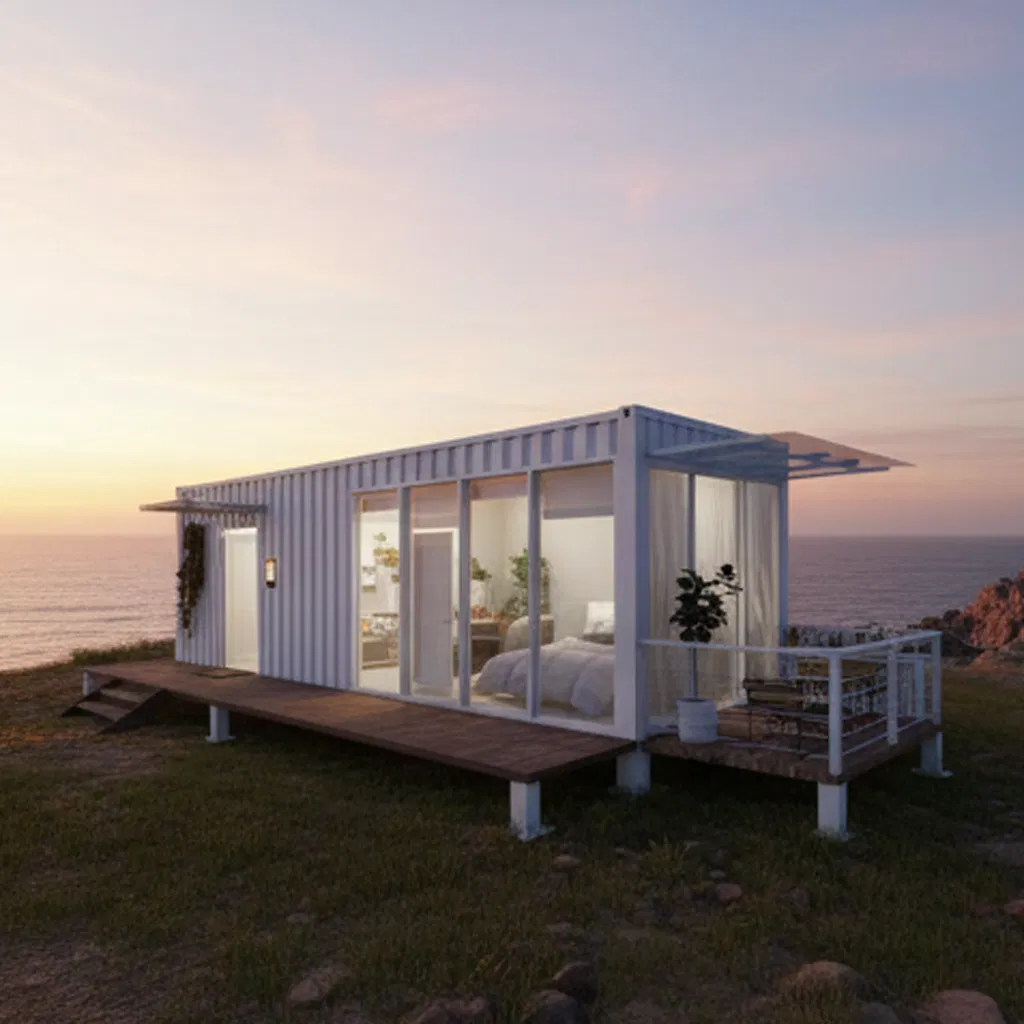 Casa modular contemporánea prefabricada con diseño robusto de tubería de acero