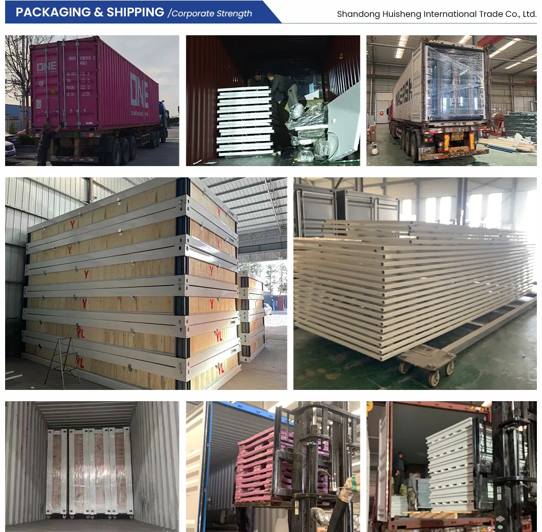 Casas modulares móviles desmontables a prueba de humedad para edificios temporales en sitios de construcción de ferrocarriles de alta velocidad