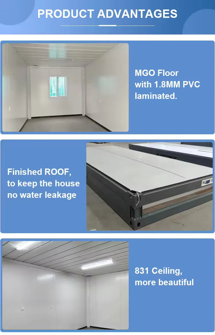 Oficina móvil modular plegable prefabricada de contenedor potable