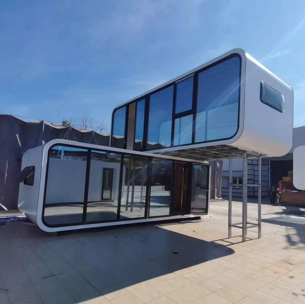 Cabaña Apple Cabaña Portátil Casa Prefabricada Pequeña Energéticamente Eficiente Casa Modular Pod de Glamping para Inversión en Resorts Globales
