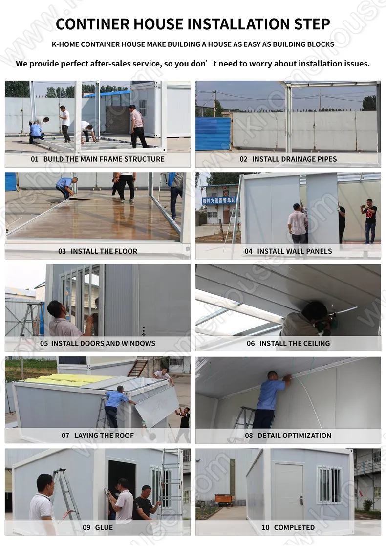 Instalación de casa de contenedores
