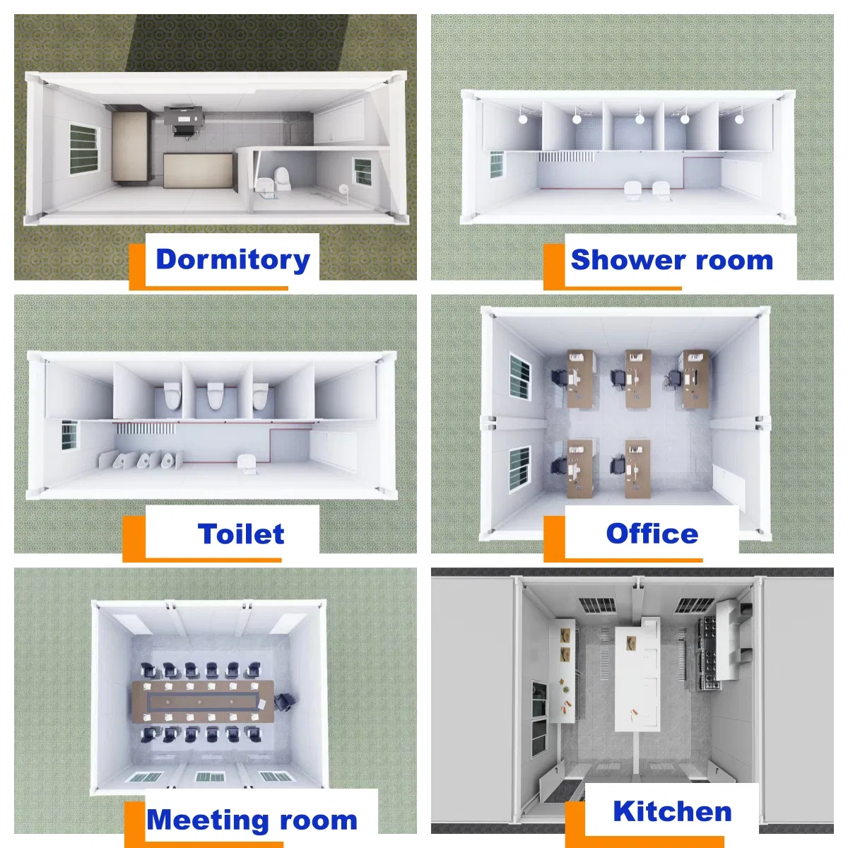 Hogares modulares personalizables ecológicos prefabricados de diseño ahorrador de energía de dos pisos para vivienda familiar sostenible