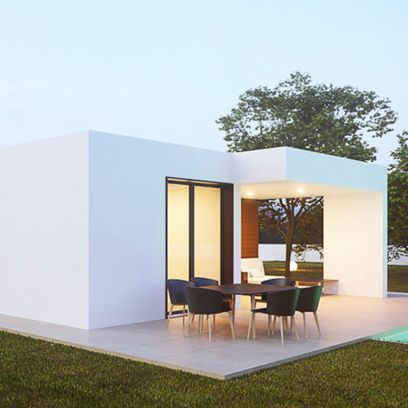 Casas modulares prefabricadas de lujo con estructura de acero ligero asequibles y elegantes