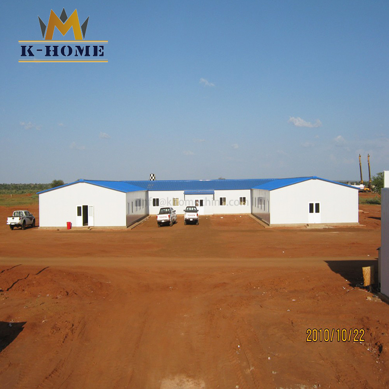 2 Casas prefabricadas modulares de acero eficientes en energía para dormitorios