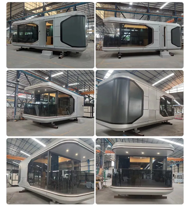 Hogares prefabricados de lujo, pequeñas casas móviles, cápsulas residenciales modulares prefabricadas