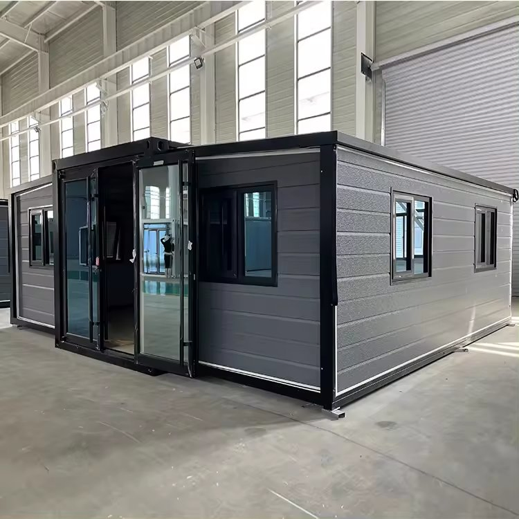 Casa contenedor fabricada en China, casa prefabricada de lujo residencial, casas contenedoras plegables, de bajo costo con baño y dormitorio