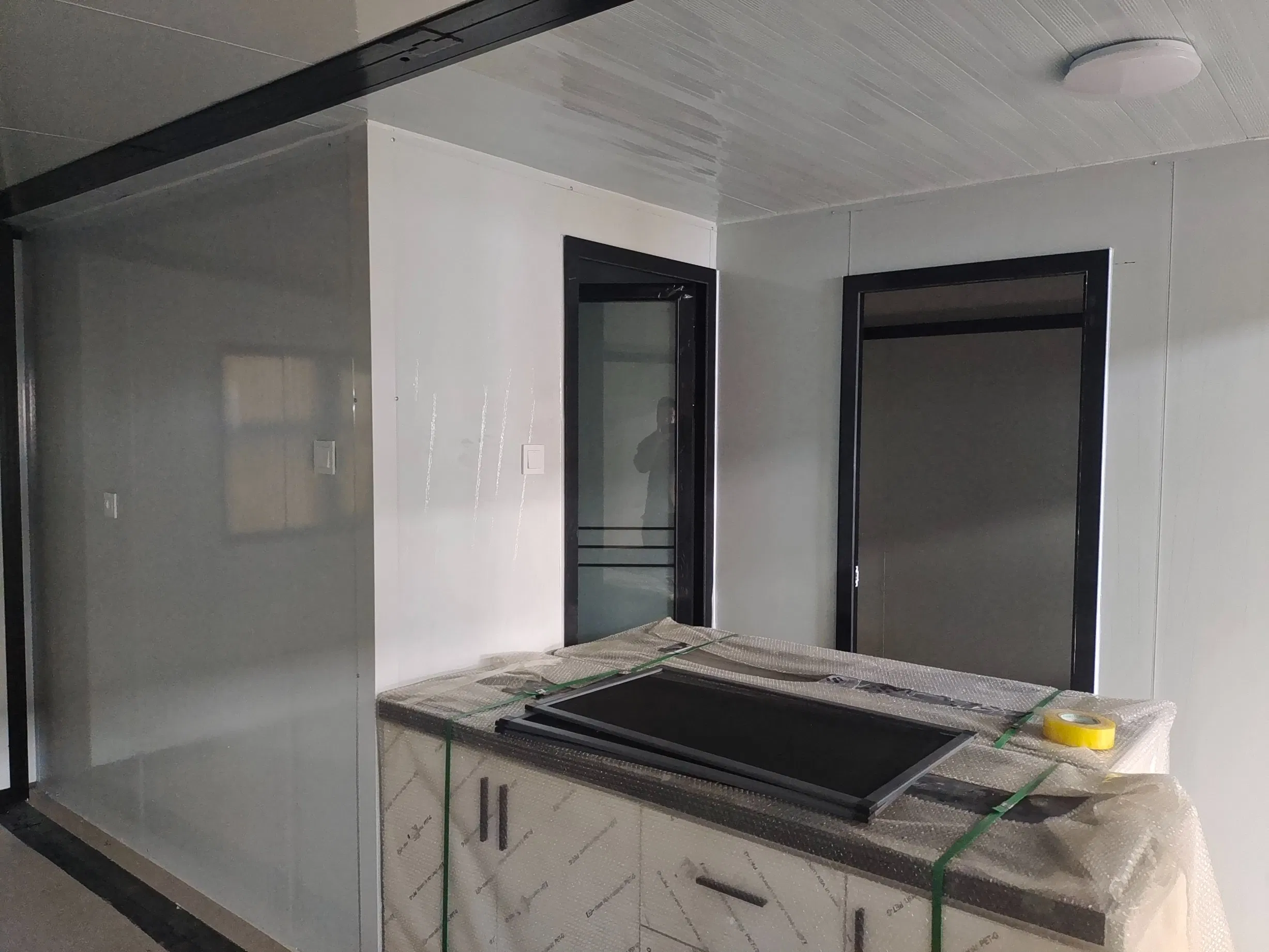 Casas residenciales prefabricadas portátiles de contenedores de envío con baño y cocina