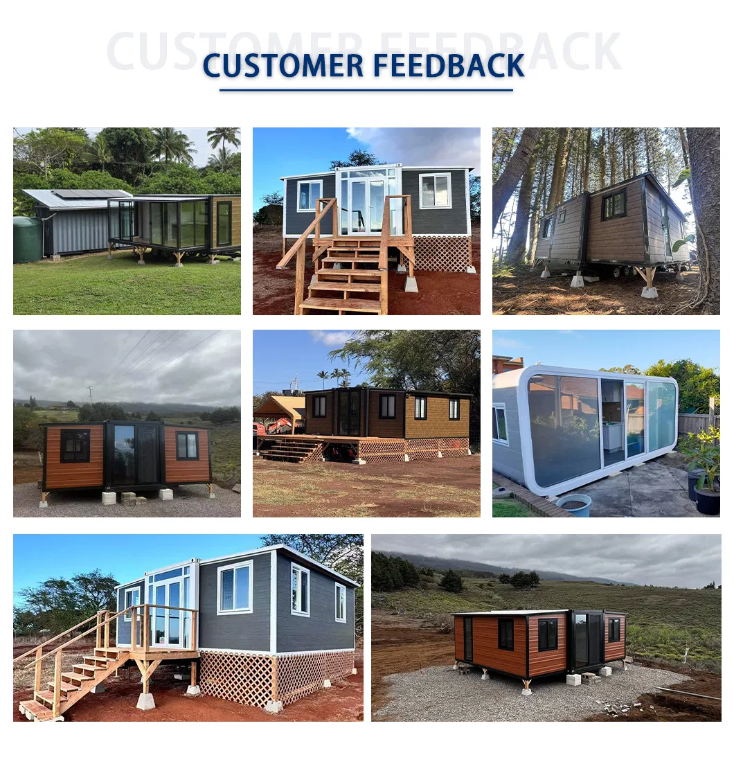 Casa modular expandible de tamaño personalizado para la vida familiar