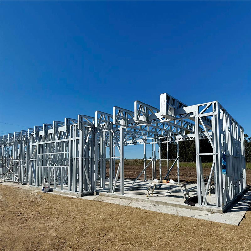 Casa prefabricada villa con estructura de acero ligero casa modular con 3bedroom