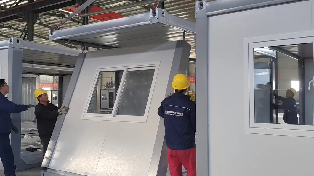 Fábrica 20FT Casa Contenedor de Acero Plegable Tipo Z Oficina de Deslizamiento Plegable Diseño Moderno Hogar Prefabricado Portátil