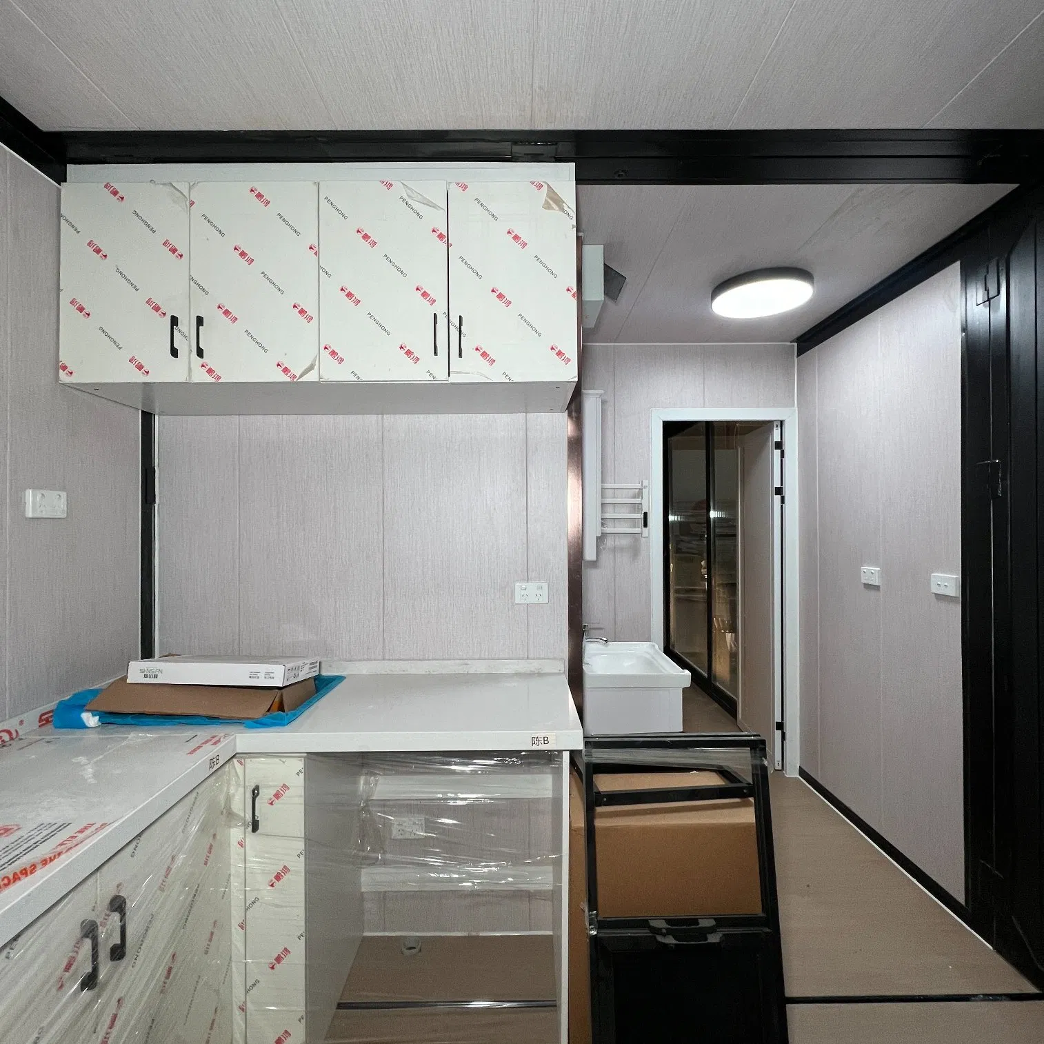 Uso Comercial Residencial Stock 10FT Casa Contenedor Expandible Combinada Casa Prefabricada Expandible