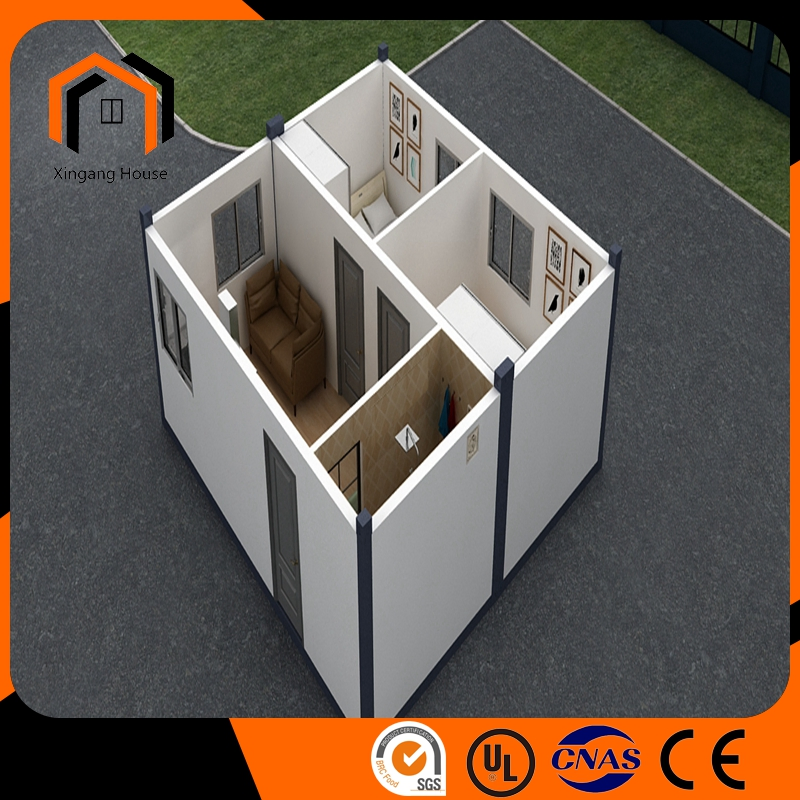 Casa residencial de bajo costo, hogar de contenedor prefabricado, casas solares