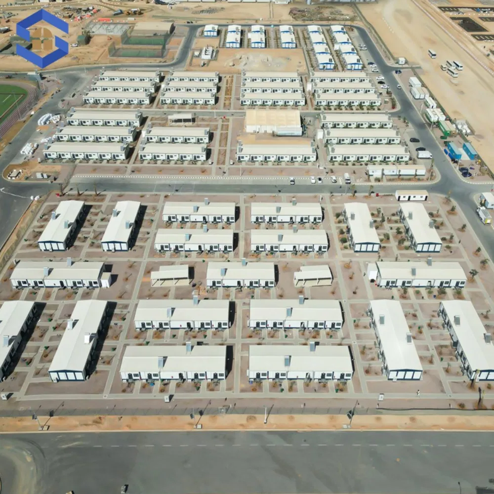 Campamento modular prefabricado anti sísmico, casa móvil de acero reforzado para campamento de perforación de túneles, vivienda asequible, vivienda social