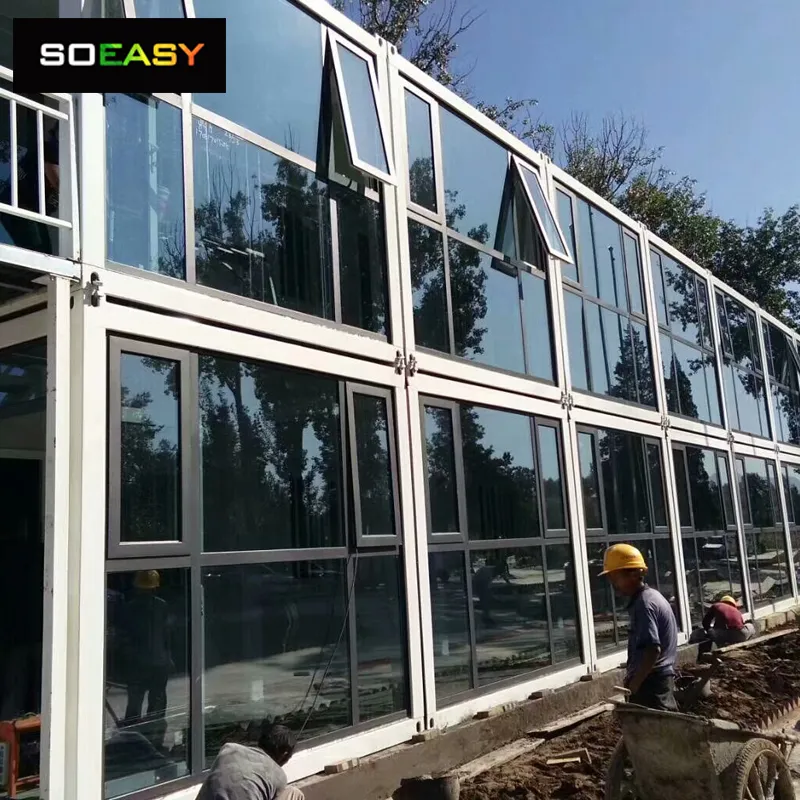 Edificios de acero modernos prefabricados contemporáneos casas de vacaciones modulares