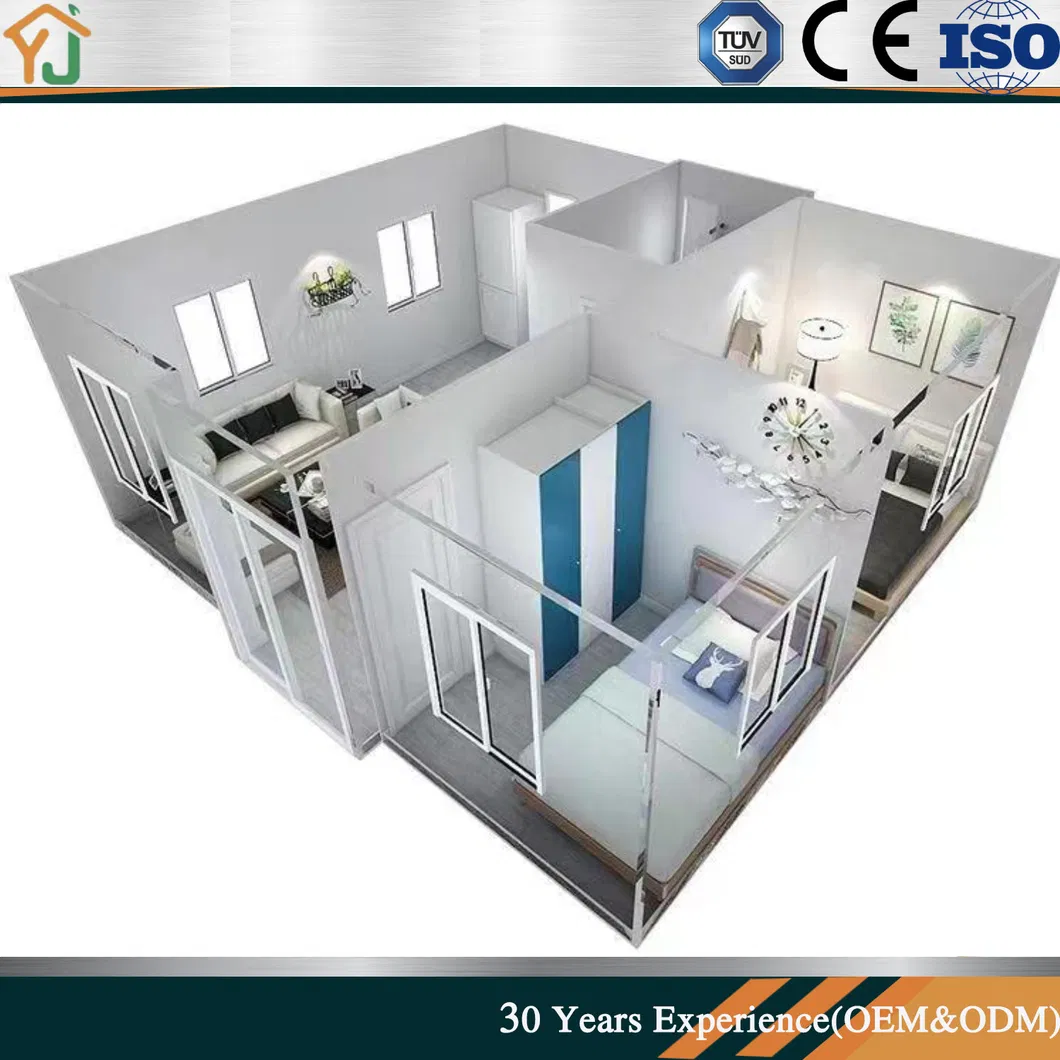 Exportación de China de vivienda de expansión de doble ala, vivienda temporal dedicada para uso posterior a desastres, plegable y reutilizable, vendida directamente por los fabricantes