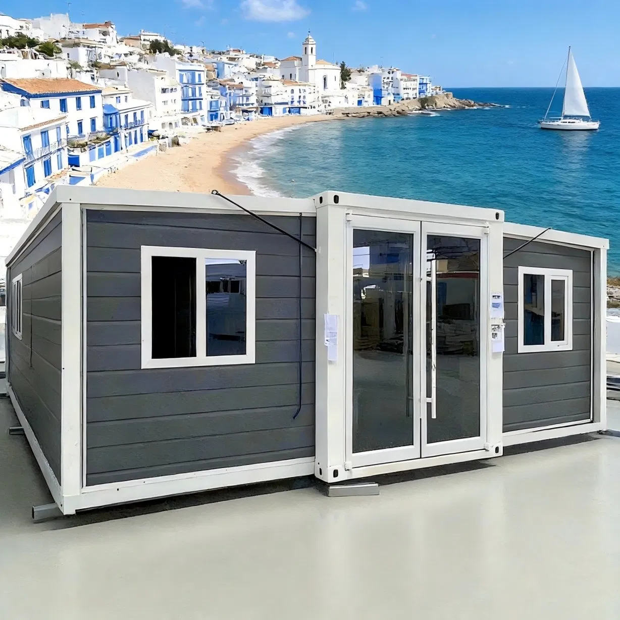 30FT Casa Cápsula Espacial Inteligente Expandible Casa Modular Prefabricada