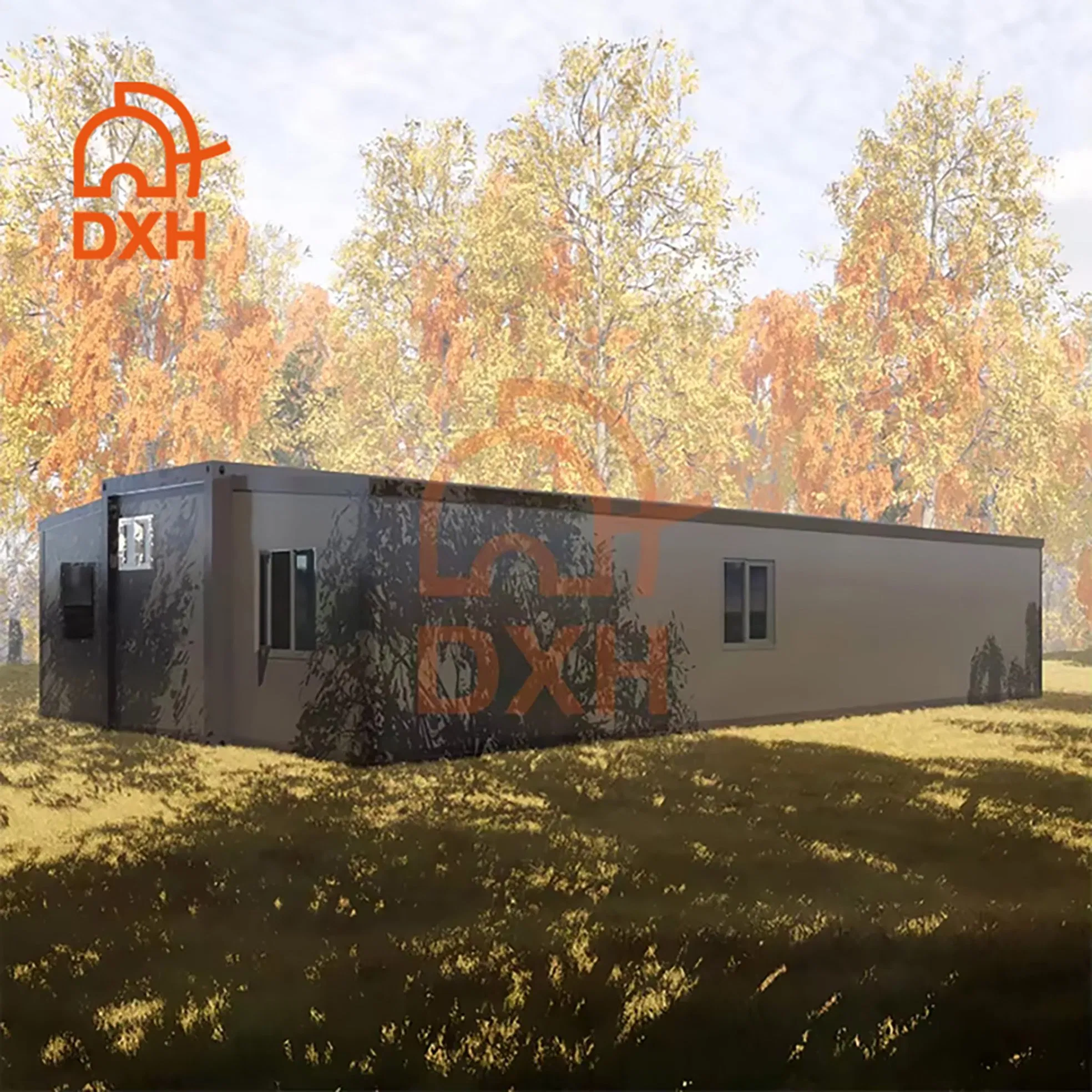 40FT Casa Adu modular y ampliable con cocina, baño y sala de estar para anexo familiar en el patio trasero