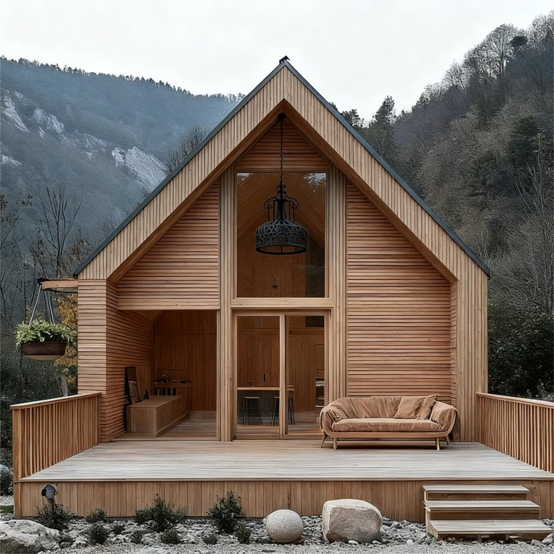 Casas prefabricadas de dos dormitorios, casas modulares, casas eficientes en energía