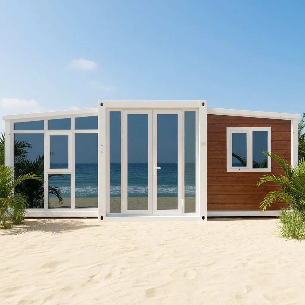Casa modular prefabricada de doble ala plegable aislada