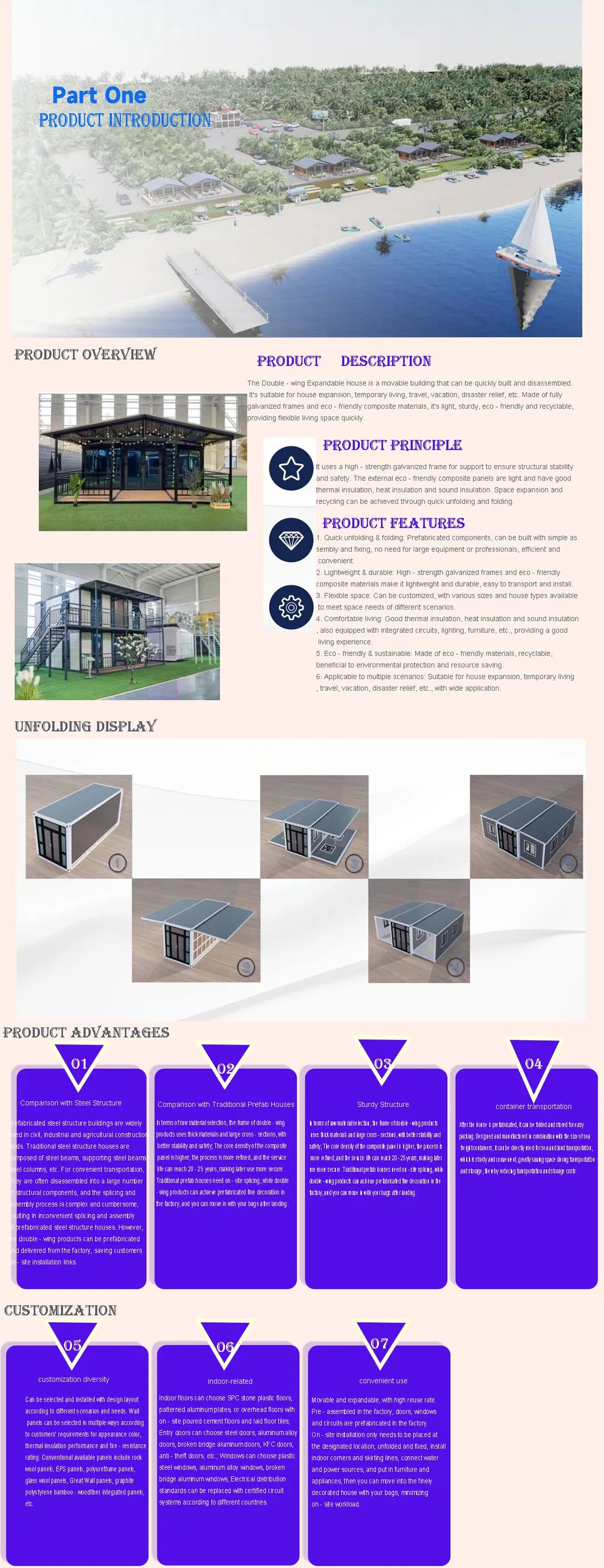 Casas Móviles Modulares Expandibles Modernas con Terraza para la Vida Urbana