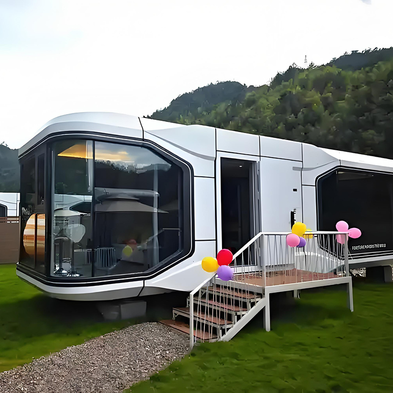Casa modular prefabricada estilo japonés personalizada, villa contenedor familiar, hogar cápsula espacial, OEM