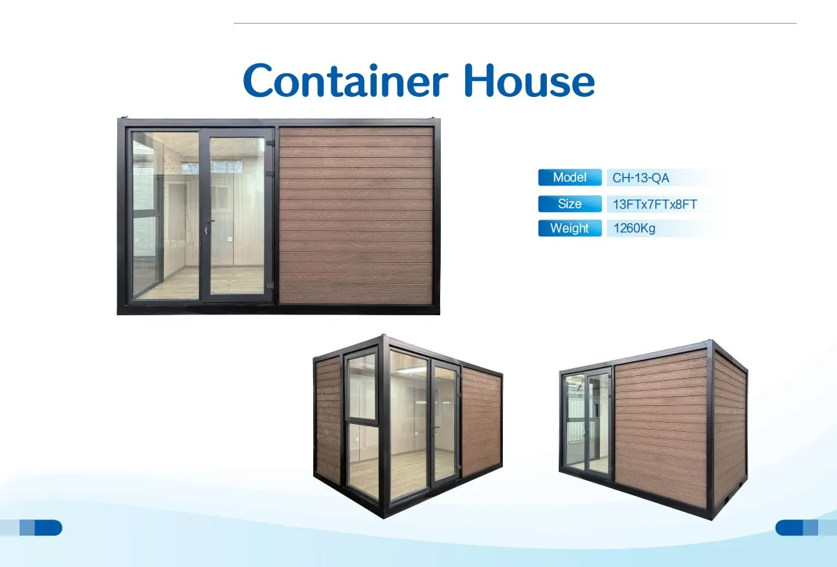 Casa contenedor segura con baño, cama y mesa de comedor, oficina contenedor portátil