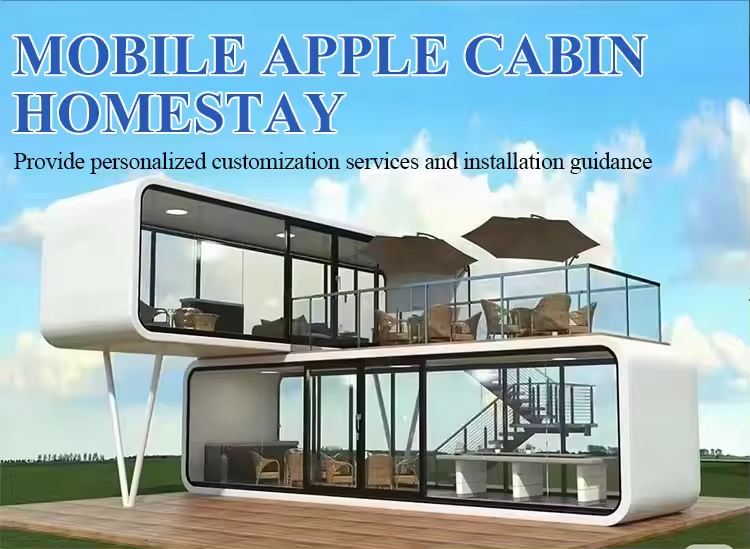 Casa Tiny Modular de Contenedor con Baño y Energía Solar para Familia