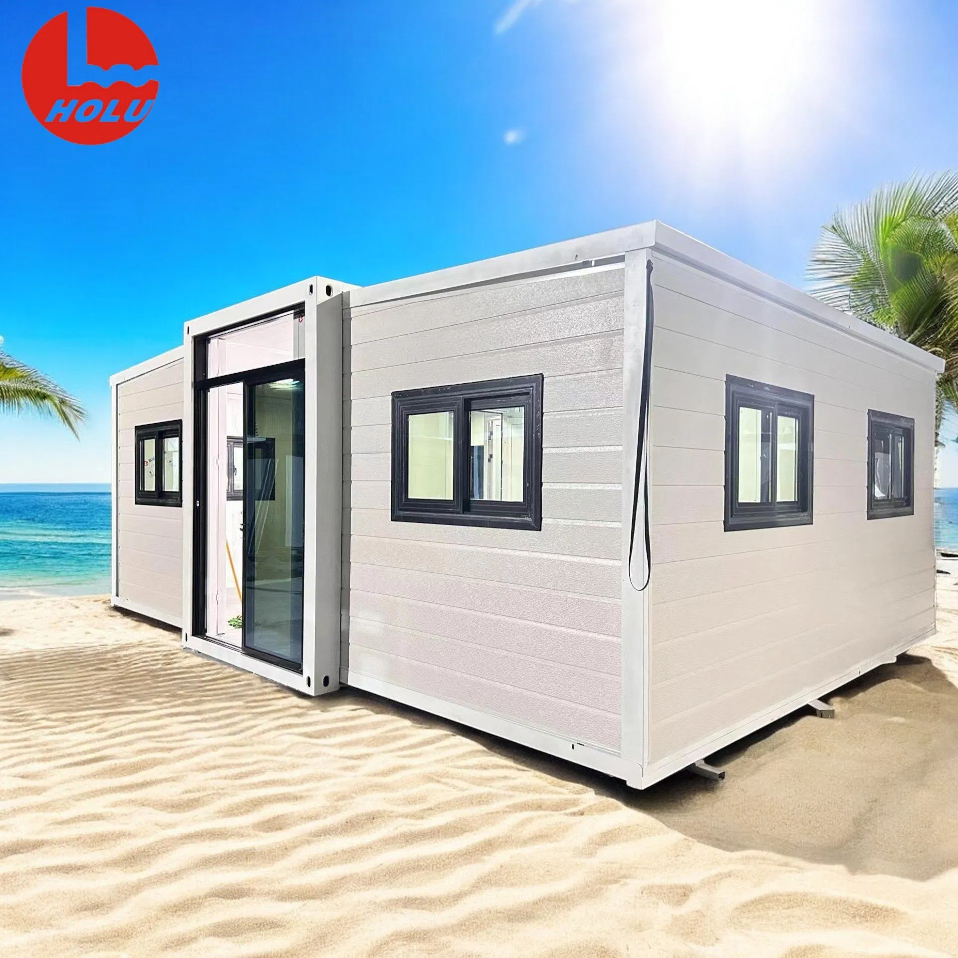 40FT Casa Modular Expandable de Lujo Portátil y Plegable para Vida Familiar