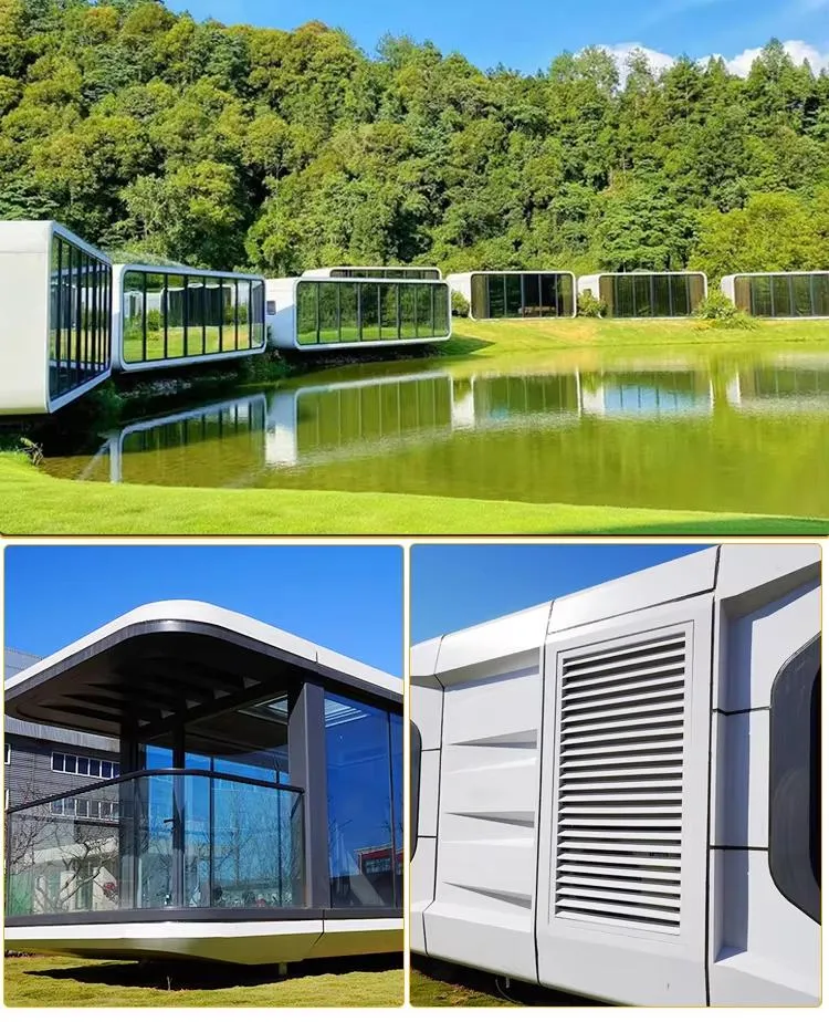 Cápsulas residenciales al aire libre casas móviles edificio prefabricado