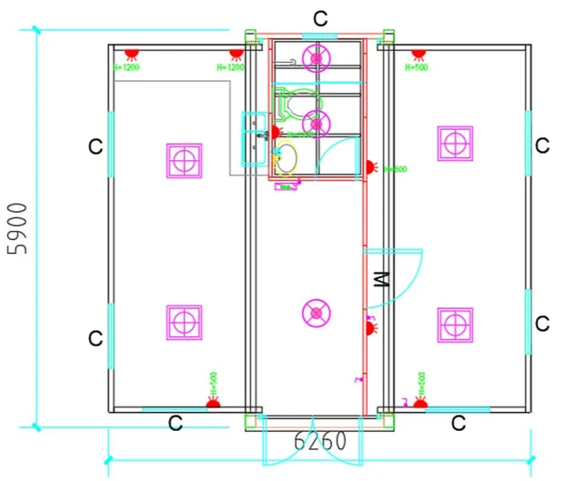 Casa Modular Moderna con Opciones de Color Personalizables