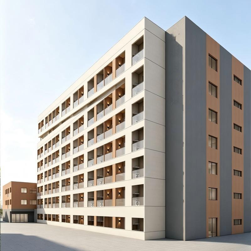Alojamiento Temporal Modular para Personal, Dormitorio Modular Permanente, Dormitorio Modular de Varios Pisos