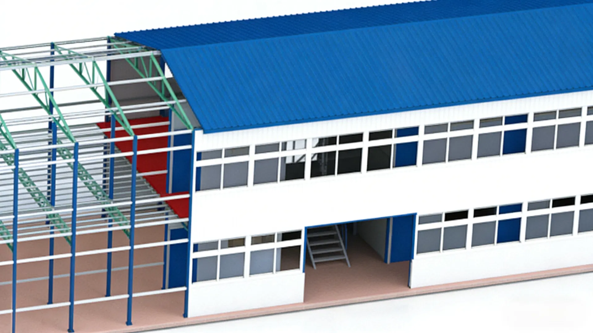 Dibujos y cotas de estructura de acero modular