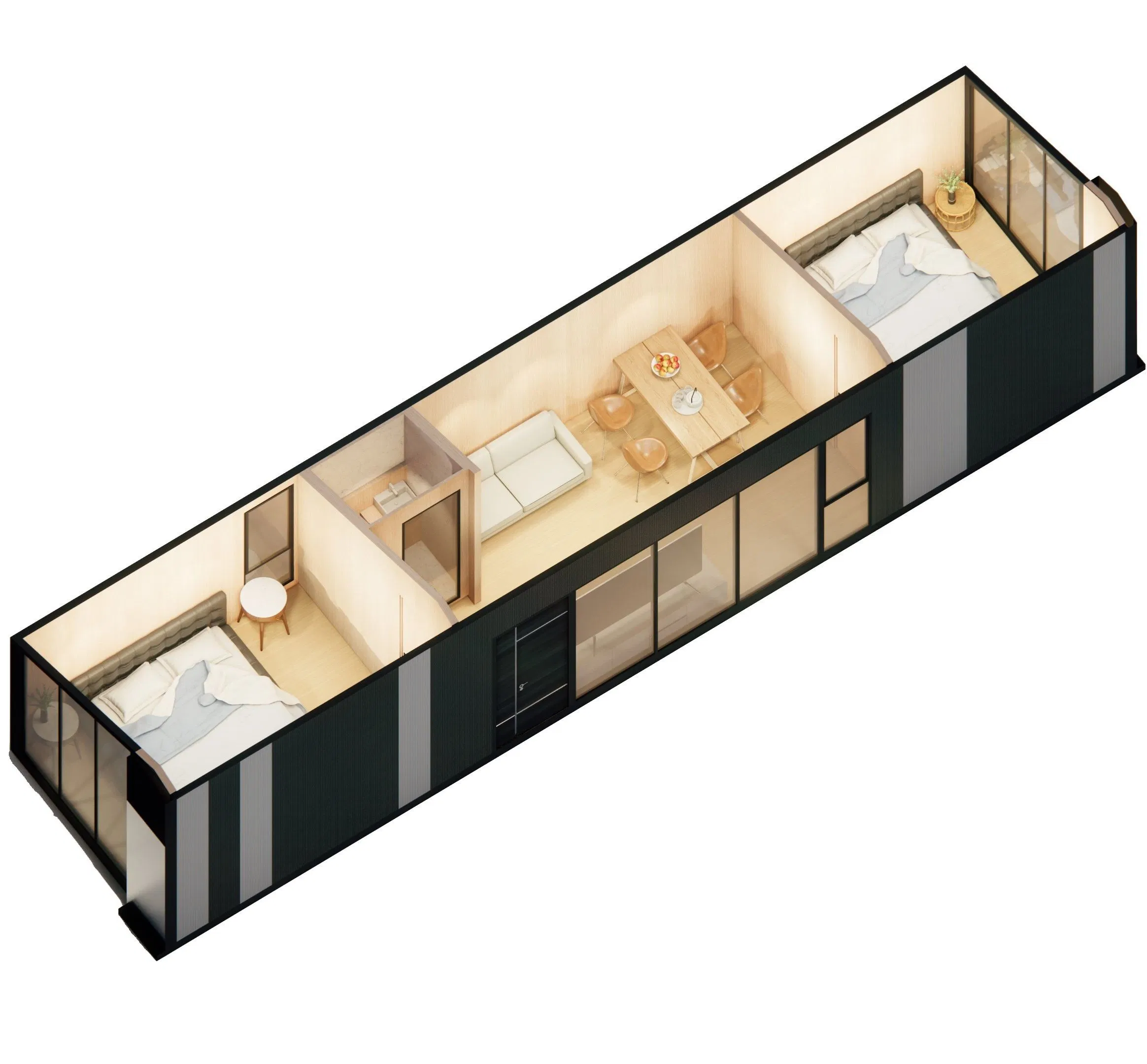 Vivienda Expandible Directa de Fábrica para Inversores de Parques de Casas Rodantes Modular Global