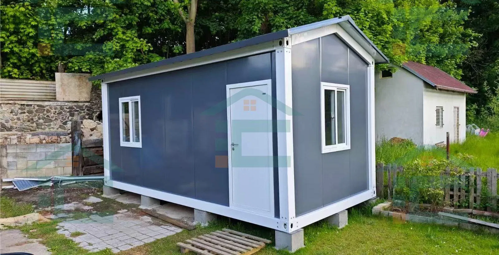 Estructura de acero de bajo costo de ensamblaje rápido, casa contenedor prefabricada, almacén pequeño prefabricado, apartamento modular residencial, casa móvil plegable ecológica