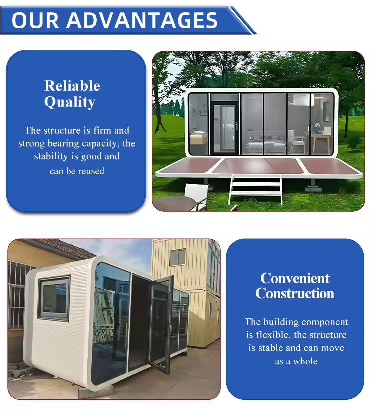 Casa Tiny Modular de Contenedor con Baño y Energía Solar para Familia